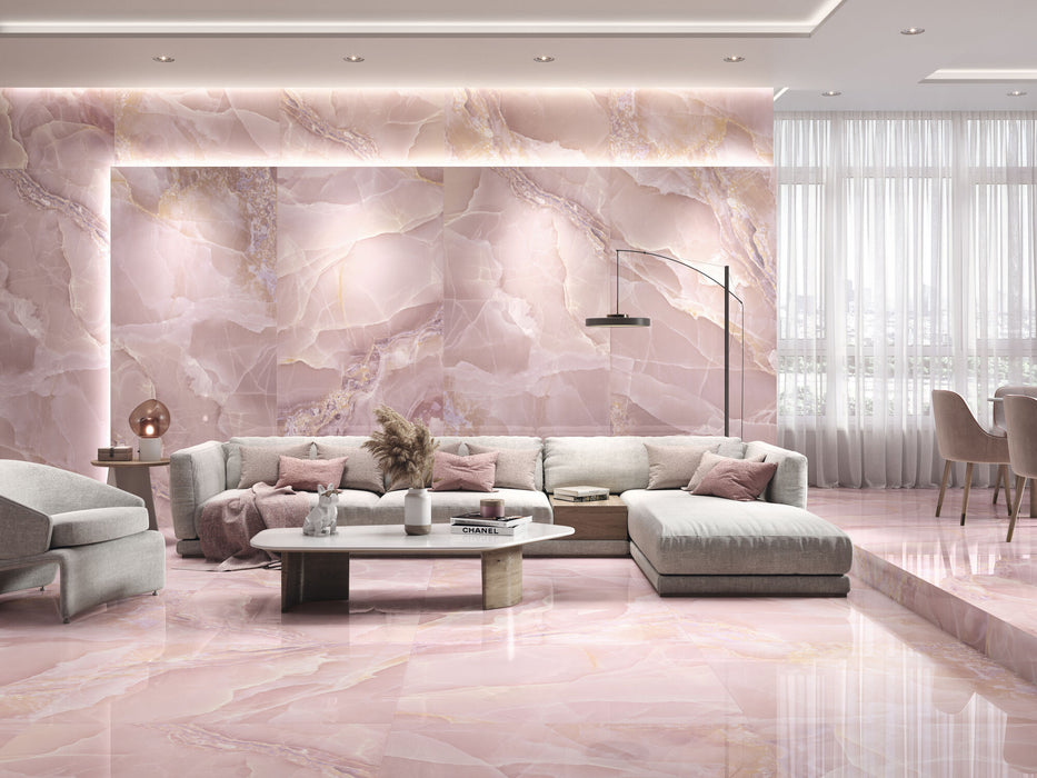 ONYX ROSE POLISH 120X260 SPANISH PORCELAIN BATHROOM & KITCHEN FLOOR AND WALL TILES