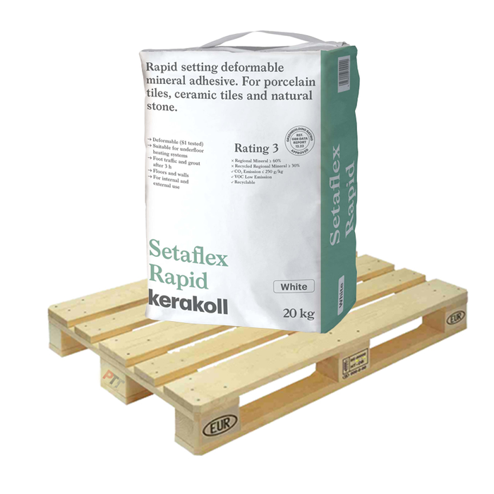 Kerakoll Setaflex Rapid Set S1 Adhesive White 20kg Full Pallet