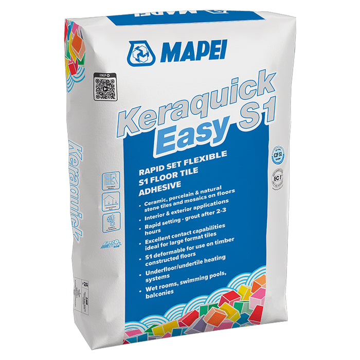 Mapei Keraquick White Rapid Setting Flexible S1 Adhesive 20Kg